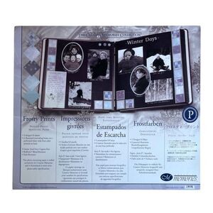 FROSTY PRINTS Creative Memories Paper Pack 10x12 Blue Purple Snowflake NEW NWT